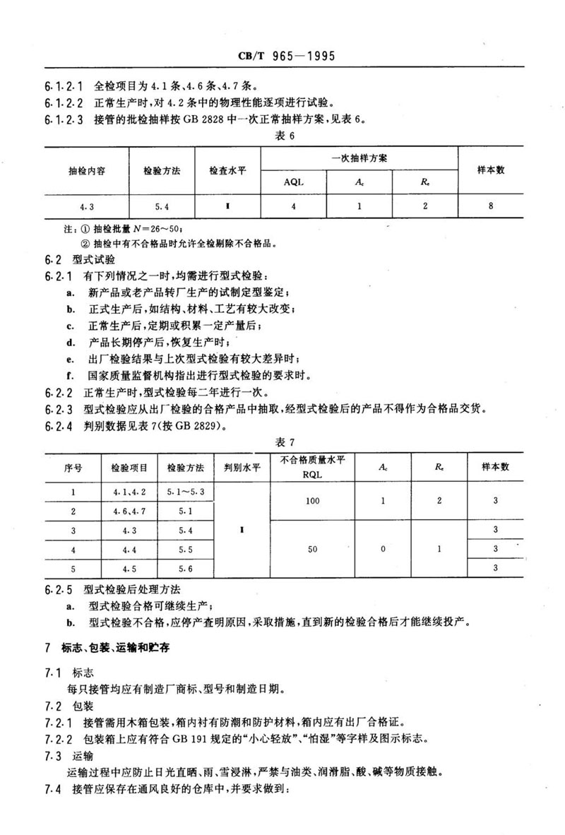 【行業標準】橡膠補償接管CB/T 965-1995船舶標準 【行業標準】橡膠補償接管CB/T 965-1995船舶標準